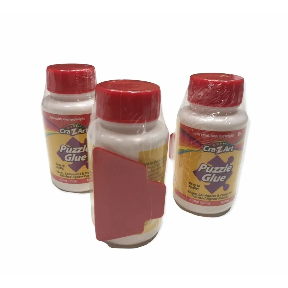 Cra-Z-Art Christmas Puzzle Glue 4.5fl oz Quic Dry Clear New Sealed 3 Pack